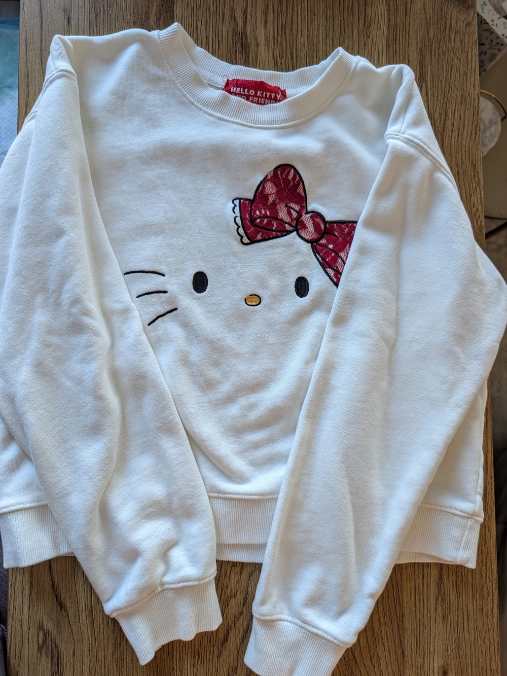 Hello Kitty White Sweatshirt with Red Bow